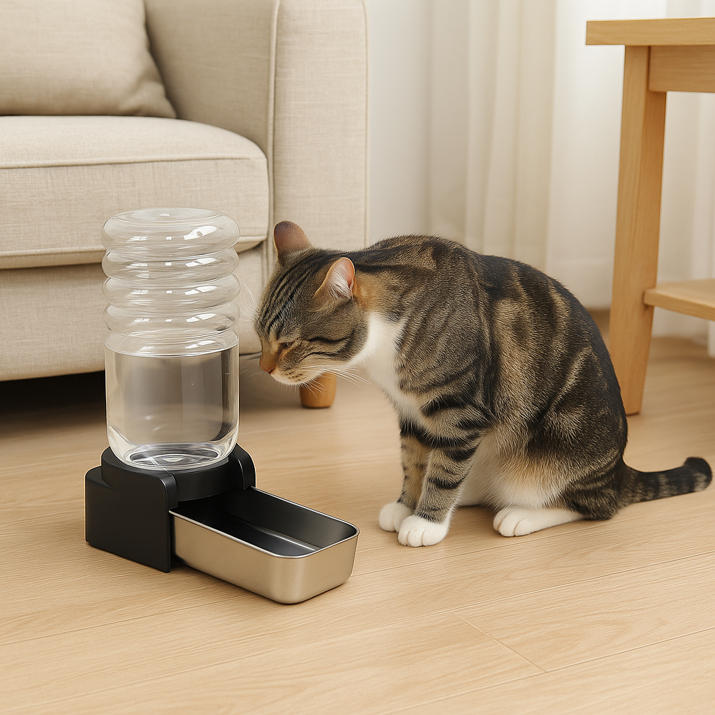 Dispensador Automático de Agua y Comida para Perros y Gatos – Grande, Práctico y Duradero