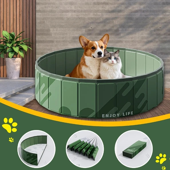 Piscina Plegable para Perros con Desagüe Rápido