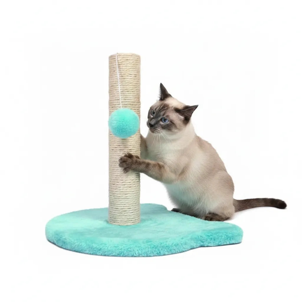 Rascador Gato con estante de Madera y Peluche