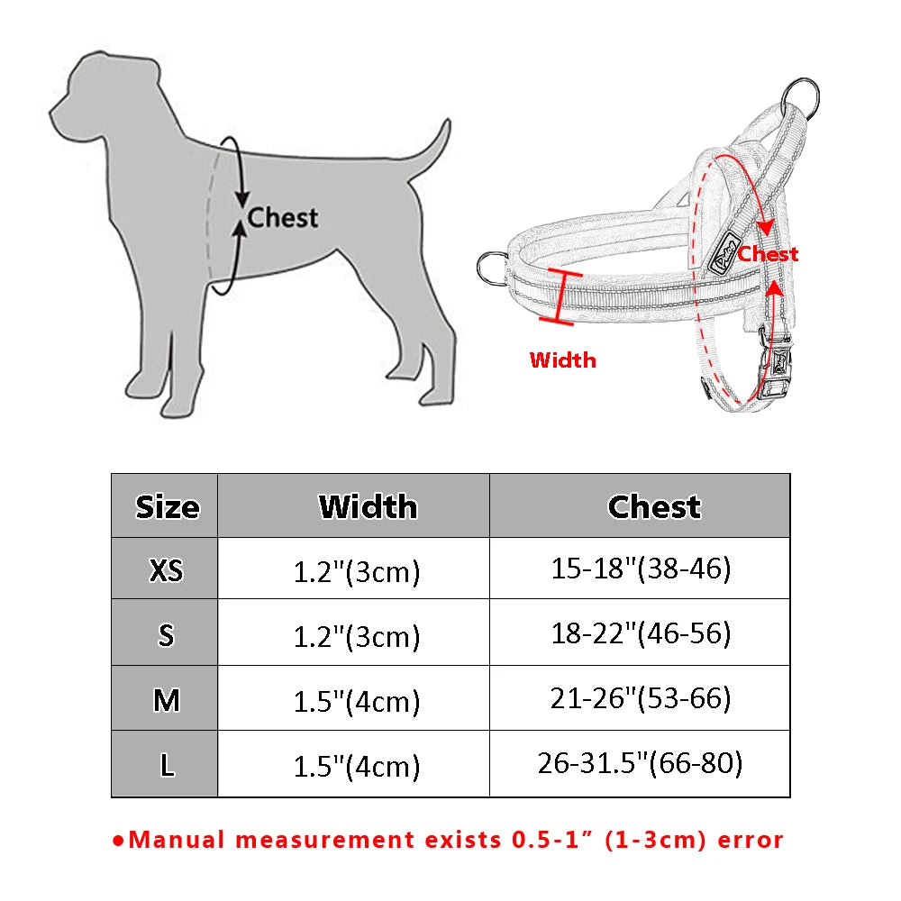 Arnés reflectante acolchado para perros – Control cómodo y seguro