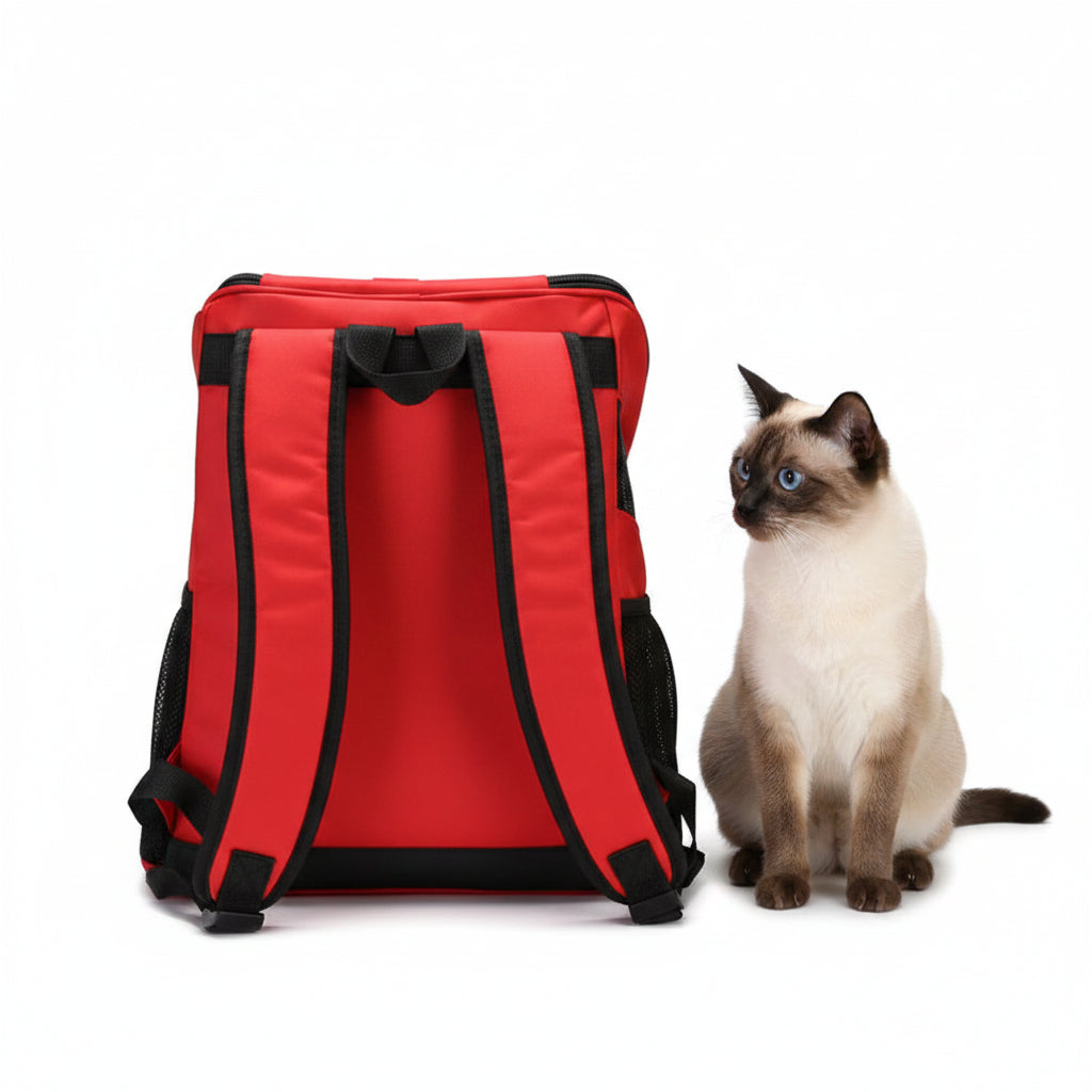 Mochila Transportadora de Malla Transpirable para Mascotas