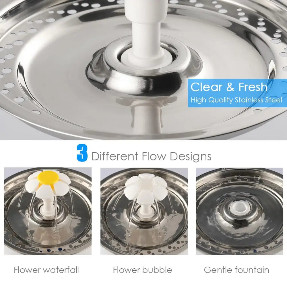Fuente de Agua Automática para Gatos con Luz LED