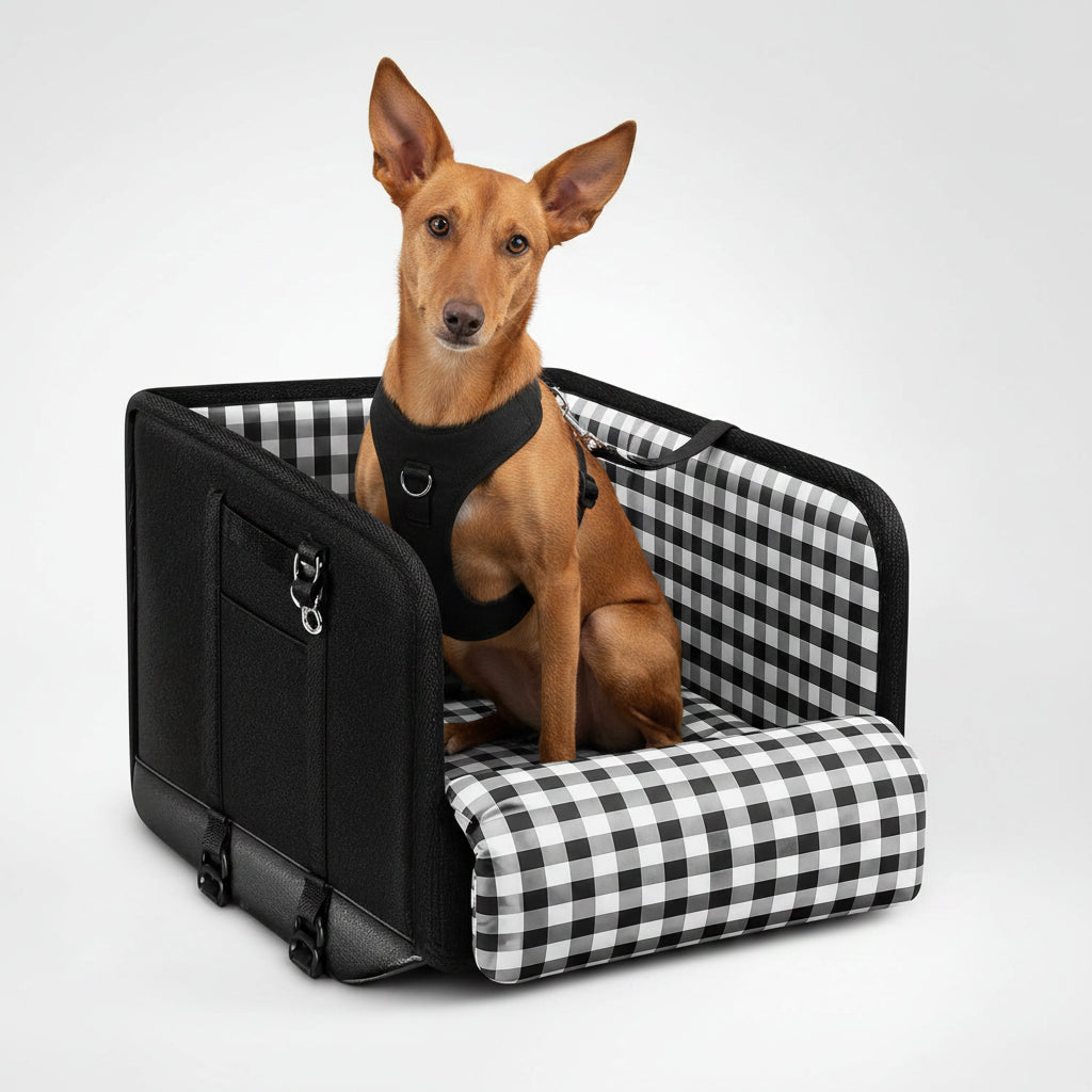Asiento Elevador de Coche para Perros con Correa de Seguridad