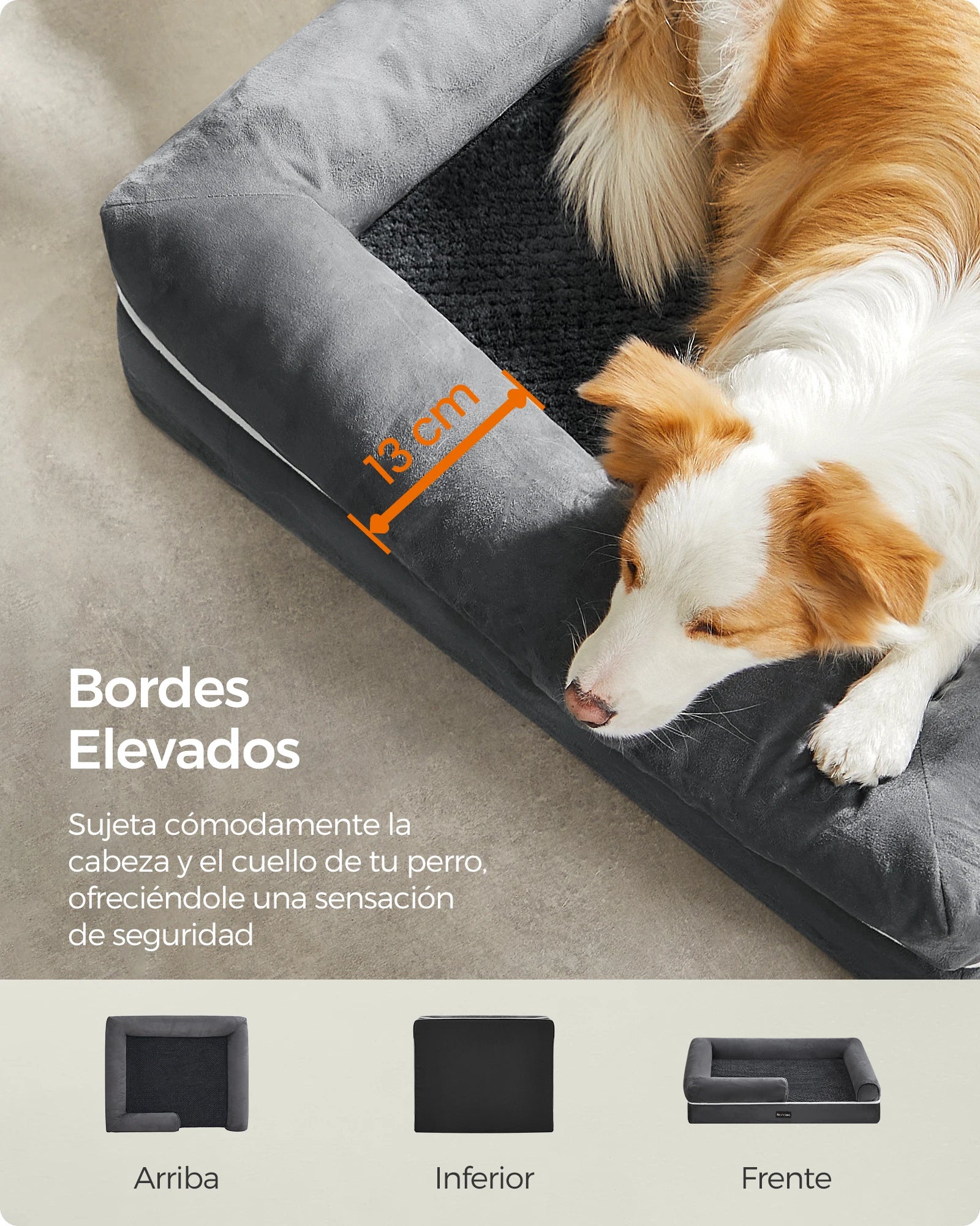 Cama Ortopédica con Bordes Elevados: El Sofá de Lujo para tu Mascota