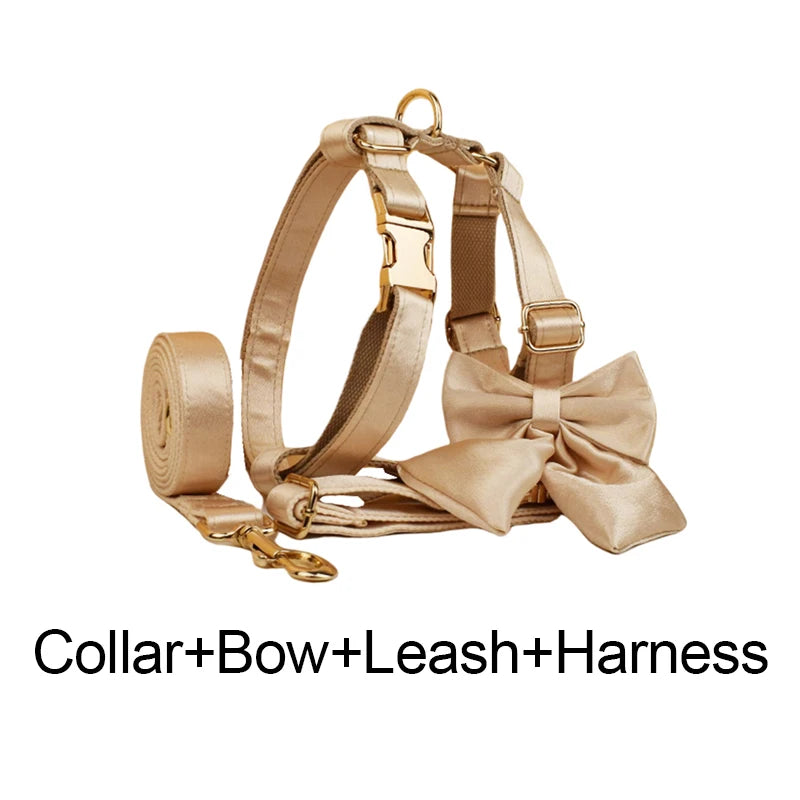Set de Collar, Arnés y Correa de Lujo Personalizable