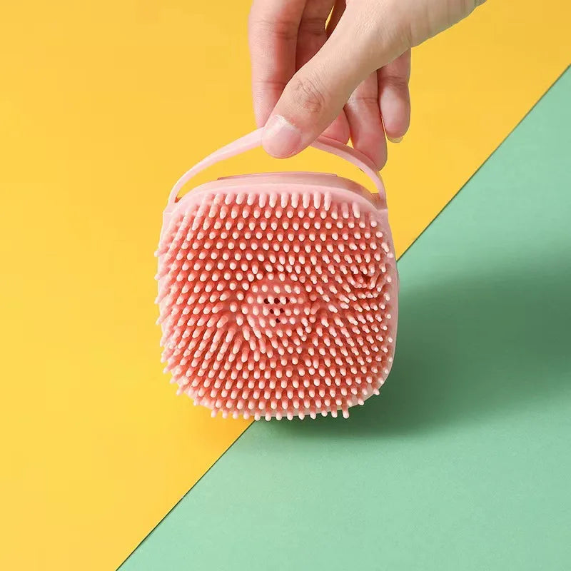 Guante de Silicona Cuadrado para Baño y Masaje de Mascotas
