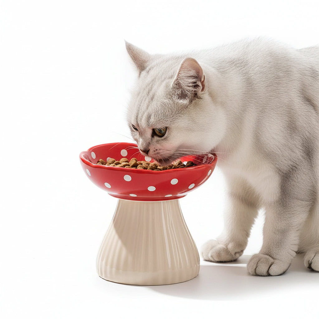 Comedero con Forma de Seta para Gatos