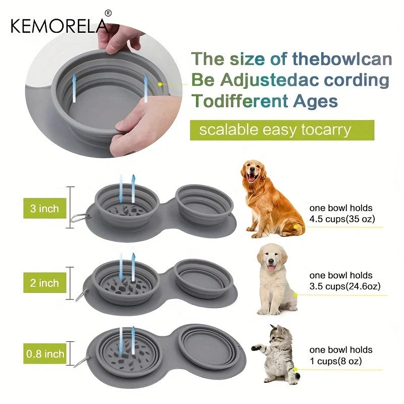 Comedero Plegable de Silicona para Perros y Gatos