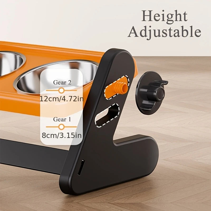 Comedero Elevado Ajustable de Altura para Gatos