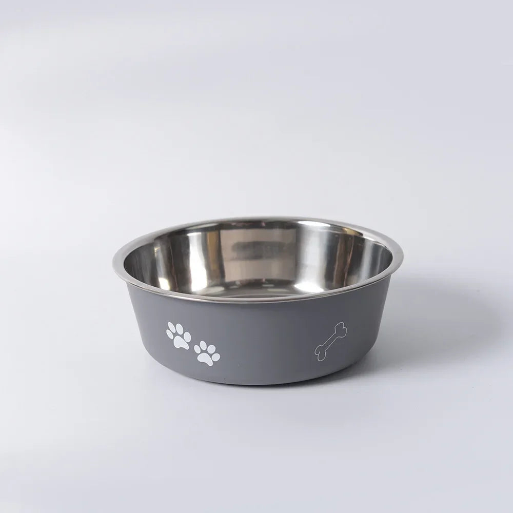 Comedero de Acero Doble Capa para Gatos y Perros