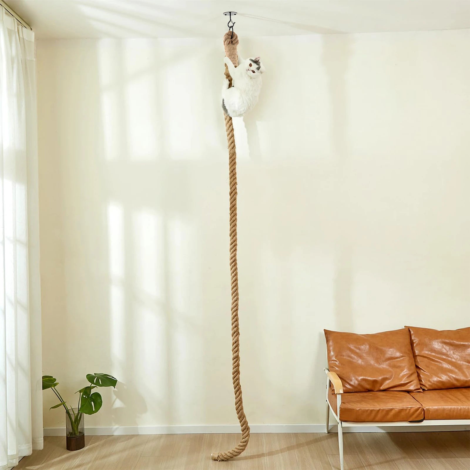 Cuerda de Sisal Natural para Gatos - 3 Metros de Diversión y Afilado de Uñas