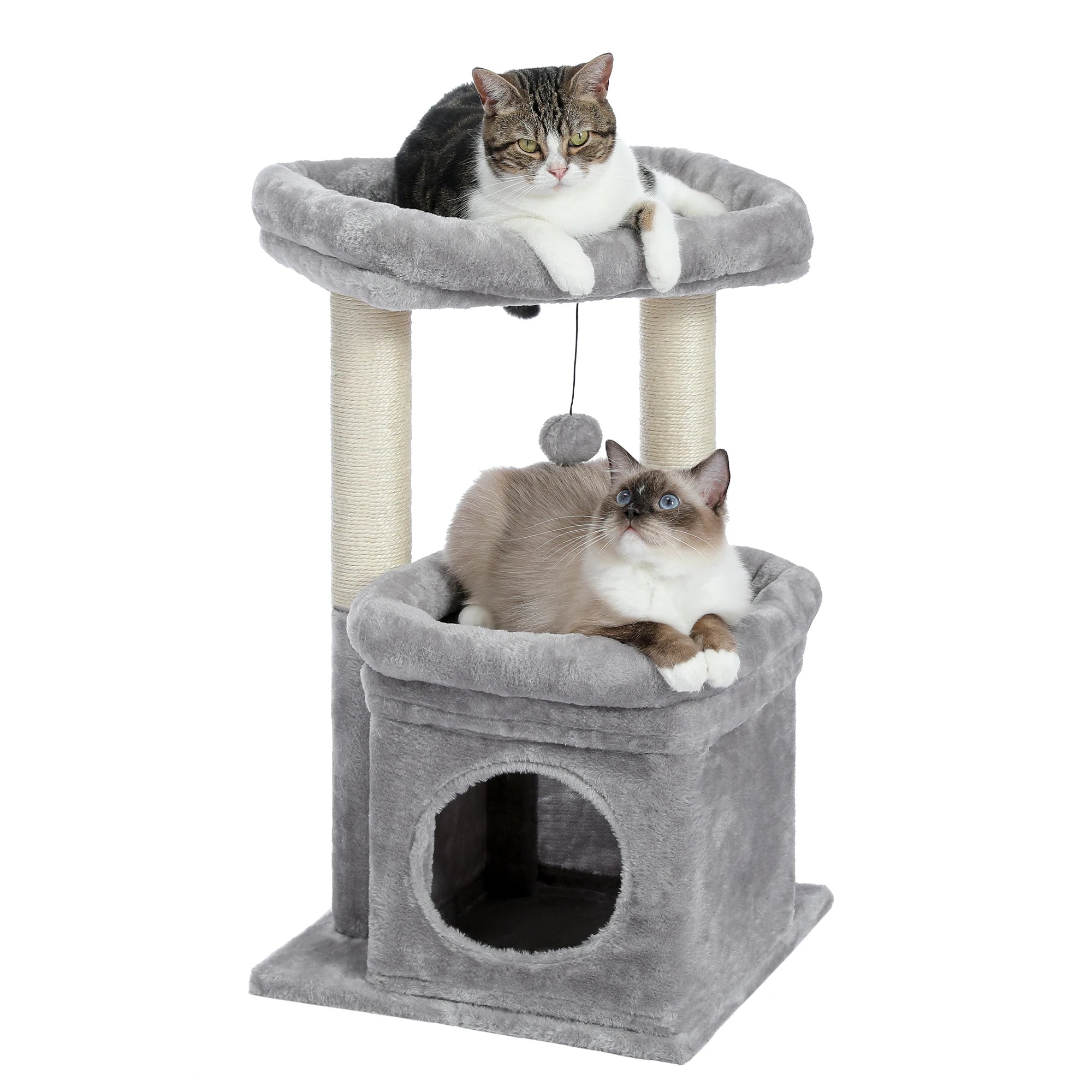 Árbol Rascador para Gatos con Cueva y Plataformas – Diversión, Confort y Seguridad