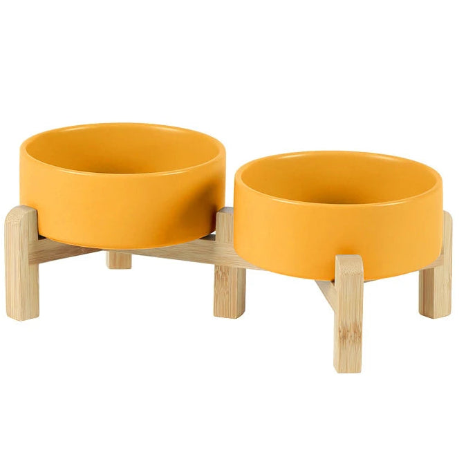 Comedero Elevado de Cerámica para Perros - Colores Vivos