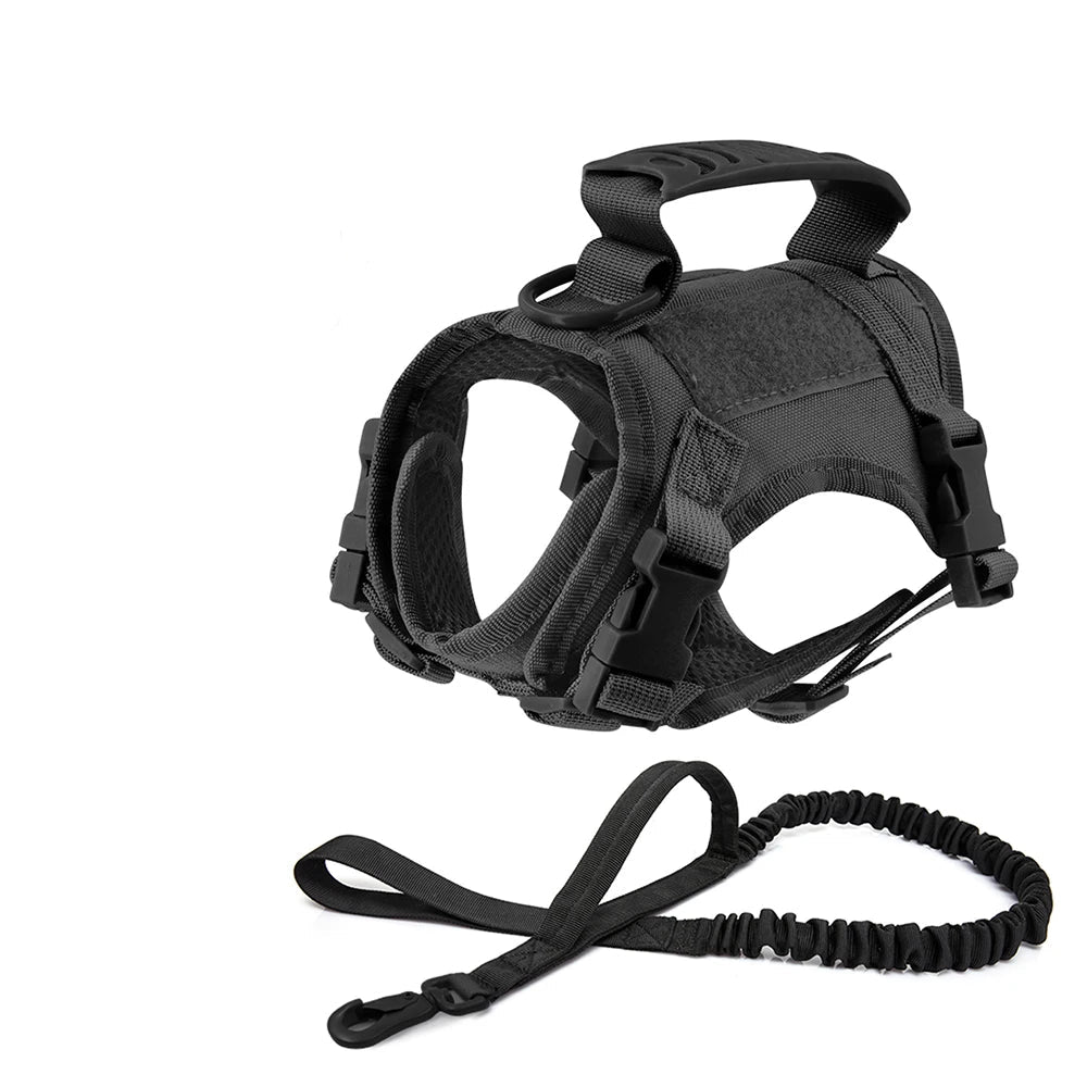 Arnés Táctico Ajustable para Gatos con Correa y 2 Parches - Control Total