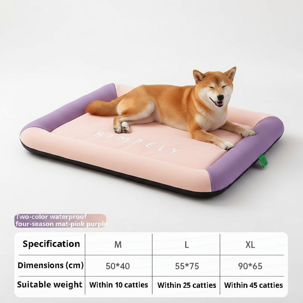 Cama cesta refrescante morada para perros y gatos