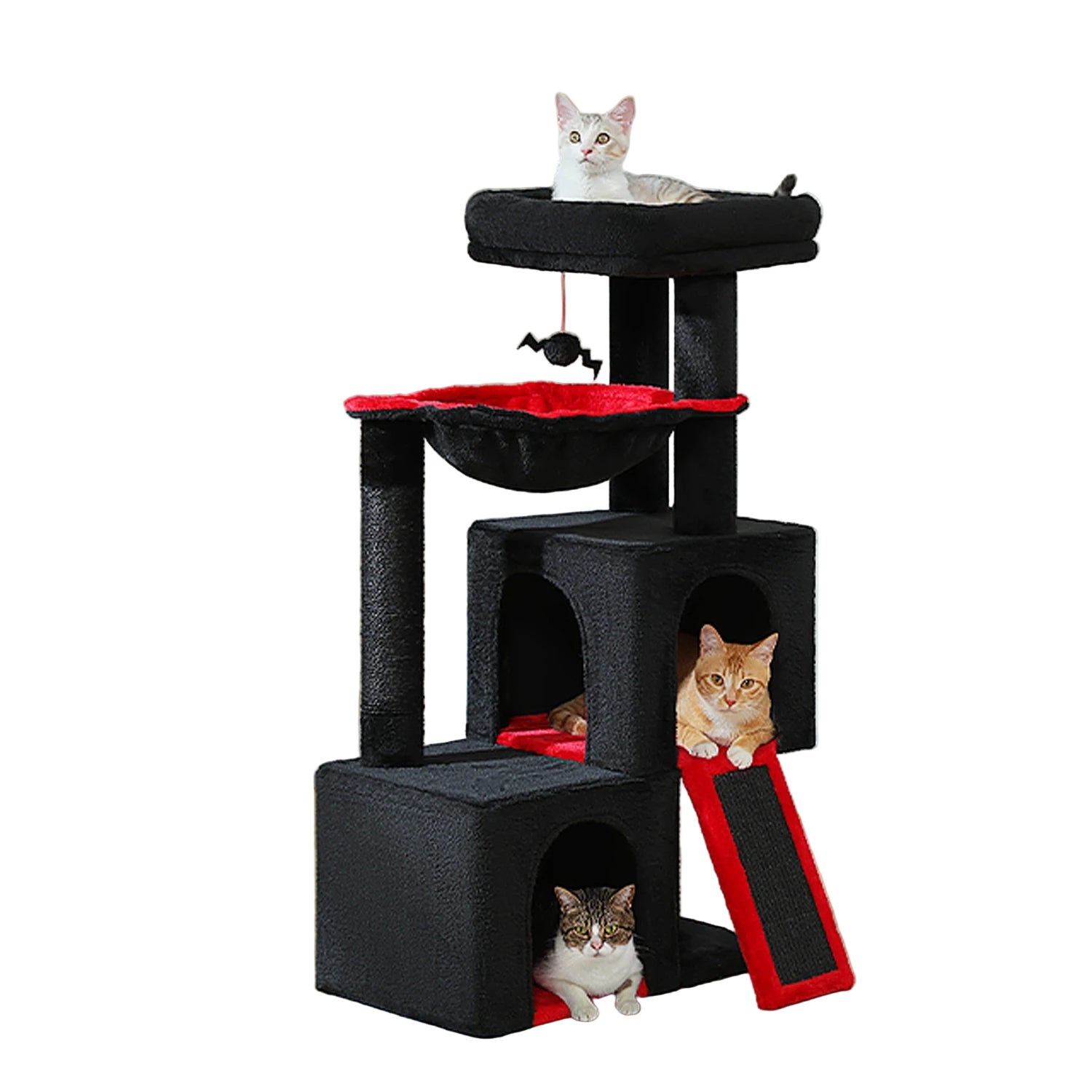 Large Cat Tree for Indoor Cats Multi-Level Cat Tower with Spacious Condos Sisal Scratching Pad Kitten House Accessories Cat Toys