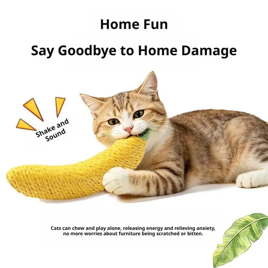 Juguete de Sisal con Forma de Plátano para Gatos