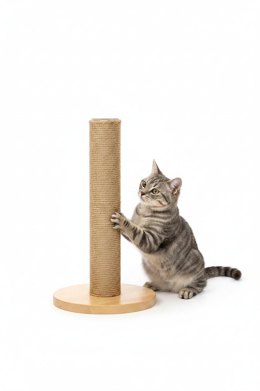 Poste independiente de sisal para rascador de gatos
