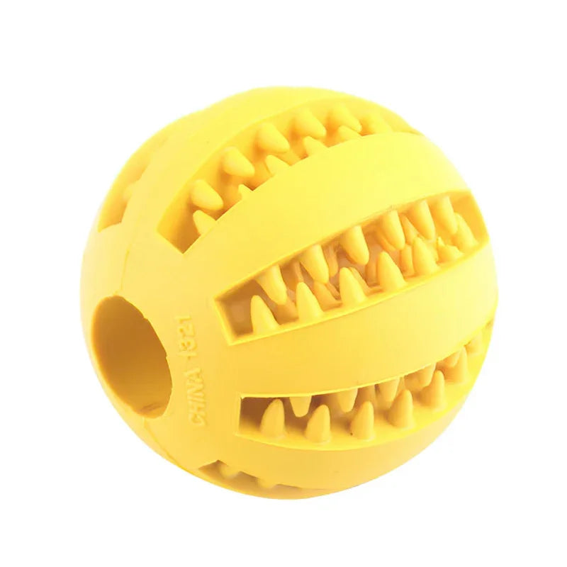 Pelota Interactiva de Goma con Limpieza Dental para Perros