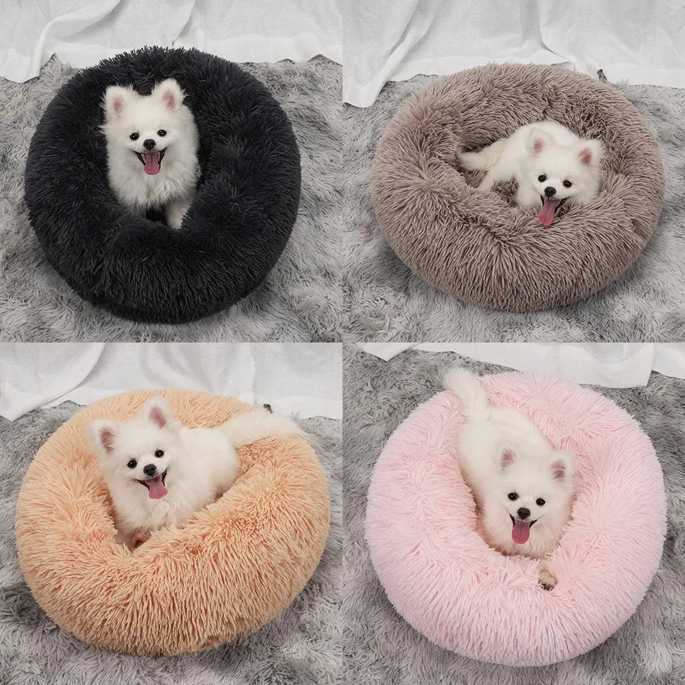 Cama Donut Rosado Ultra Cómoda para Perros y Gatos