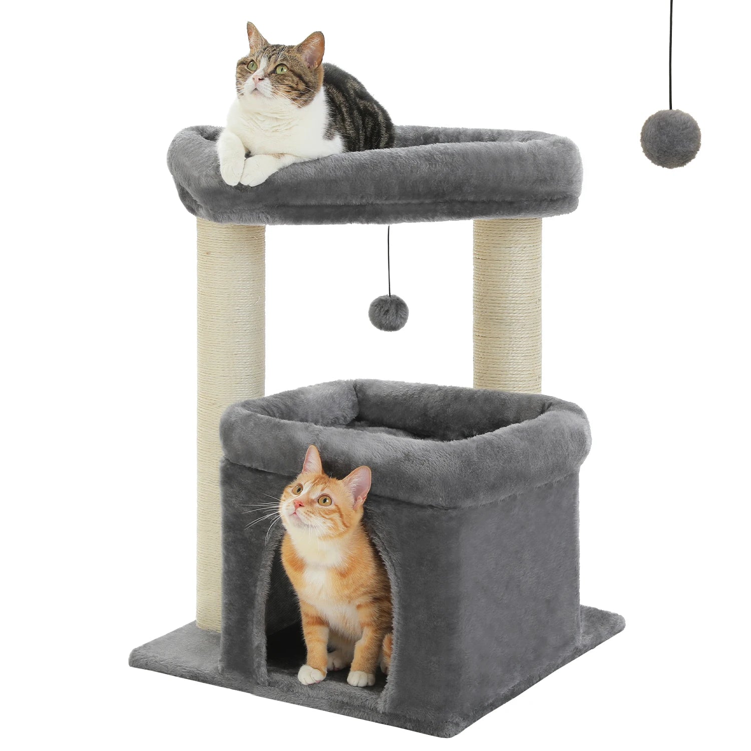 Árbol Rascador para Gatos con Cueva y Plataformas – Comodidad, Diversión y Seguridad