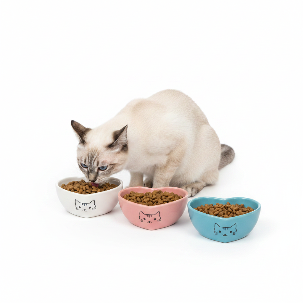 Set de 3 Comederos Planos para Gatos