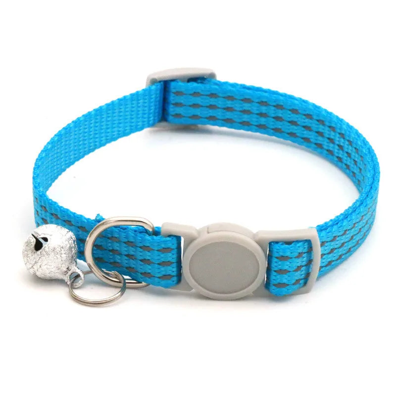 Collar para Gatos con Campana Reflectante Color Azul