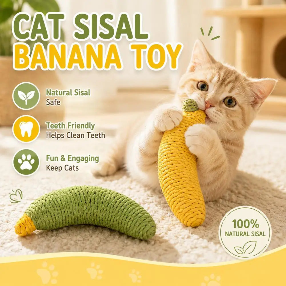 Juguete de Sisal con Forma de Plátano para Gatos