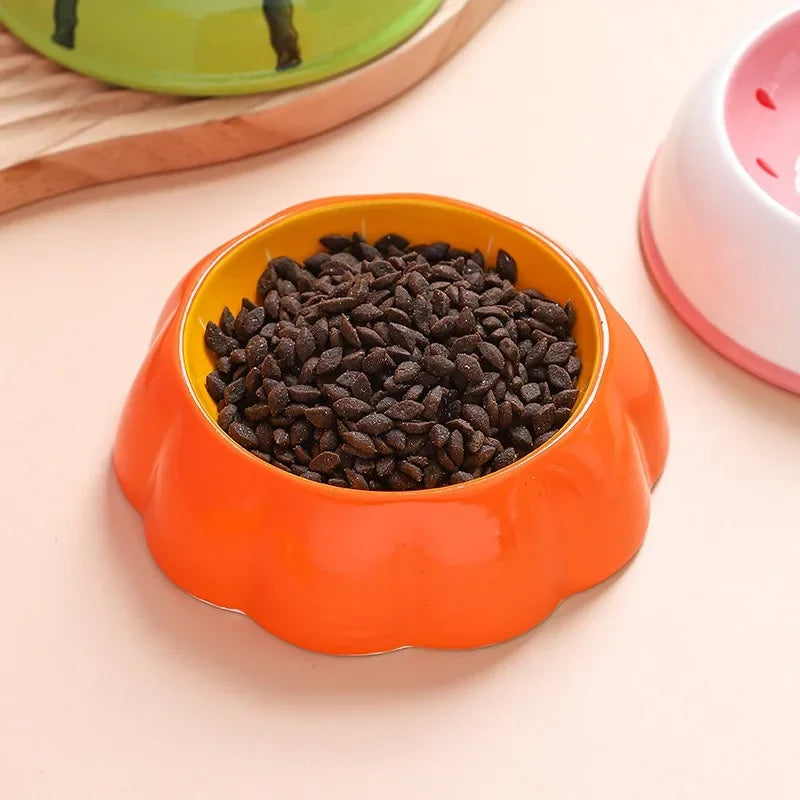 Comedero de Cerámica con Diseño de Frutas para Gatos y Perros Pequeños