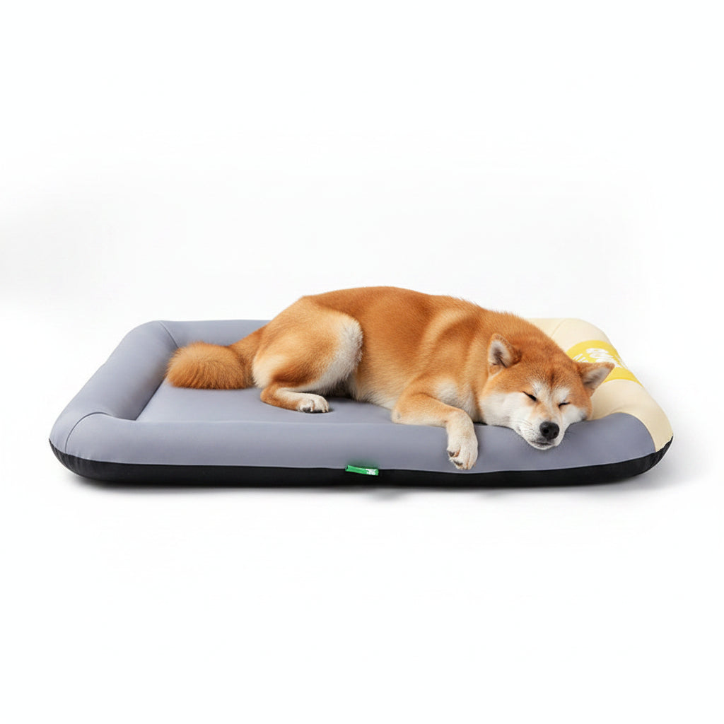 Cama cesta refrescante gris para perros y gatos
