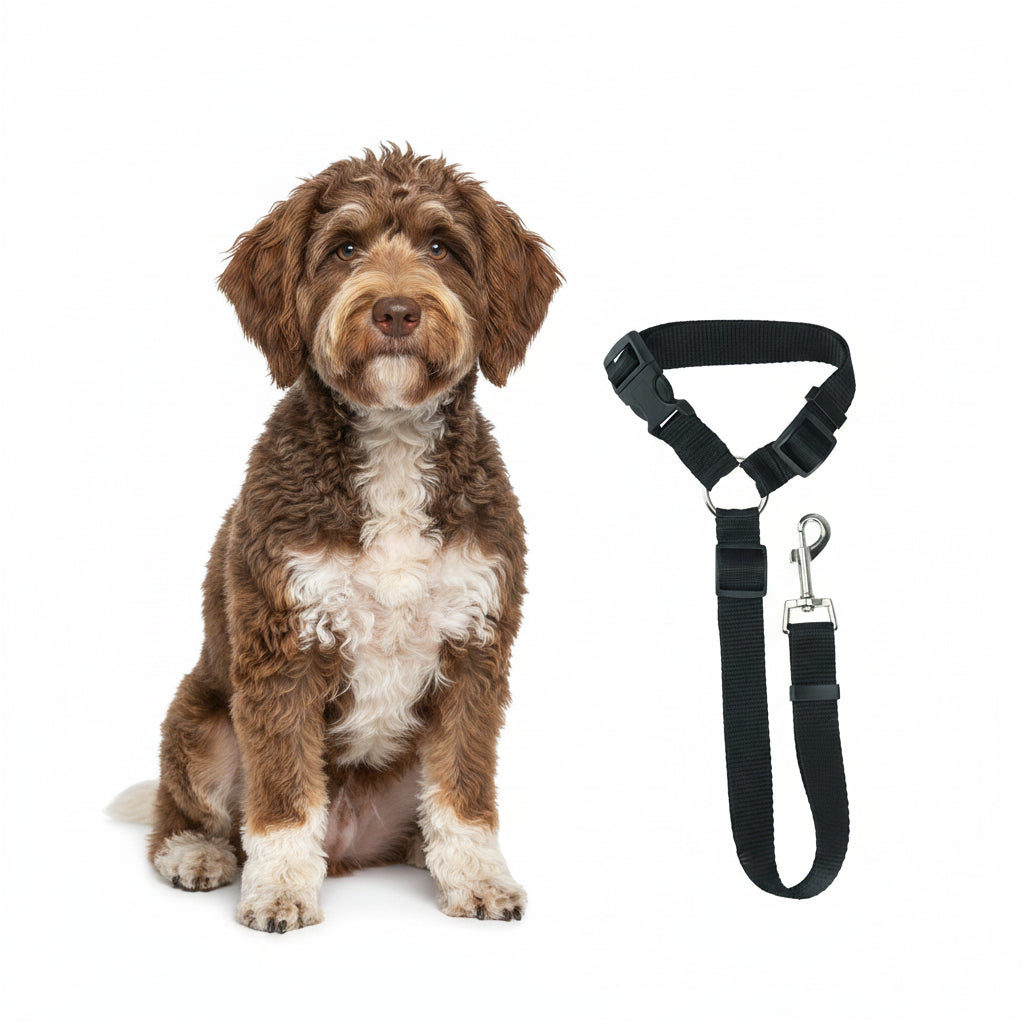 Cinturón de Seguridad Ajustable para Perros – Viajes Seguros y Cómodos