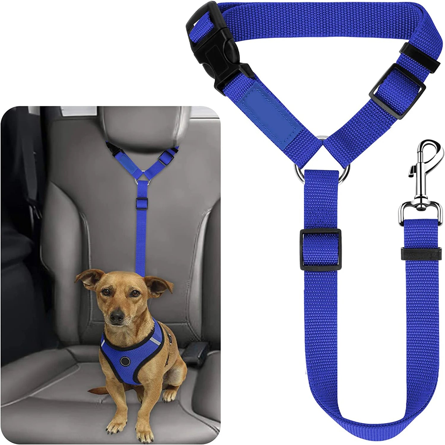 Cinturón de Seguridad Ajustable para Perros – Viajes Seguros y Cómodos