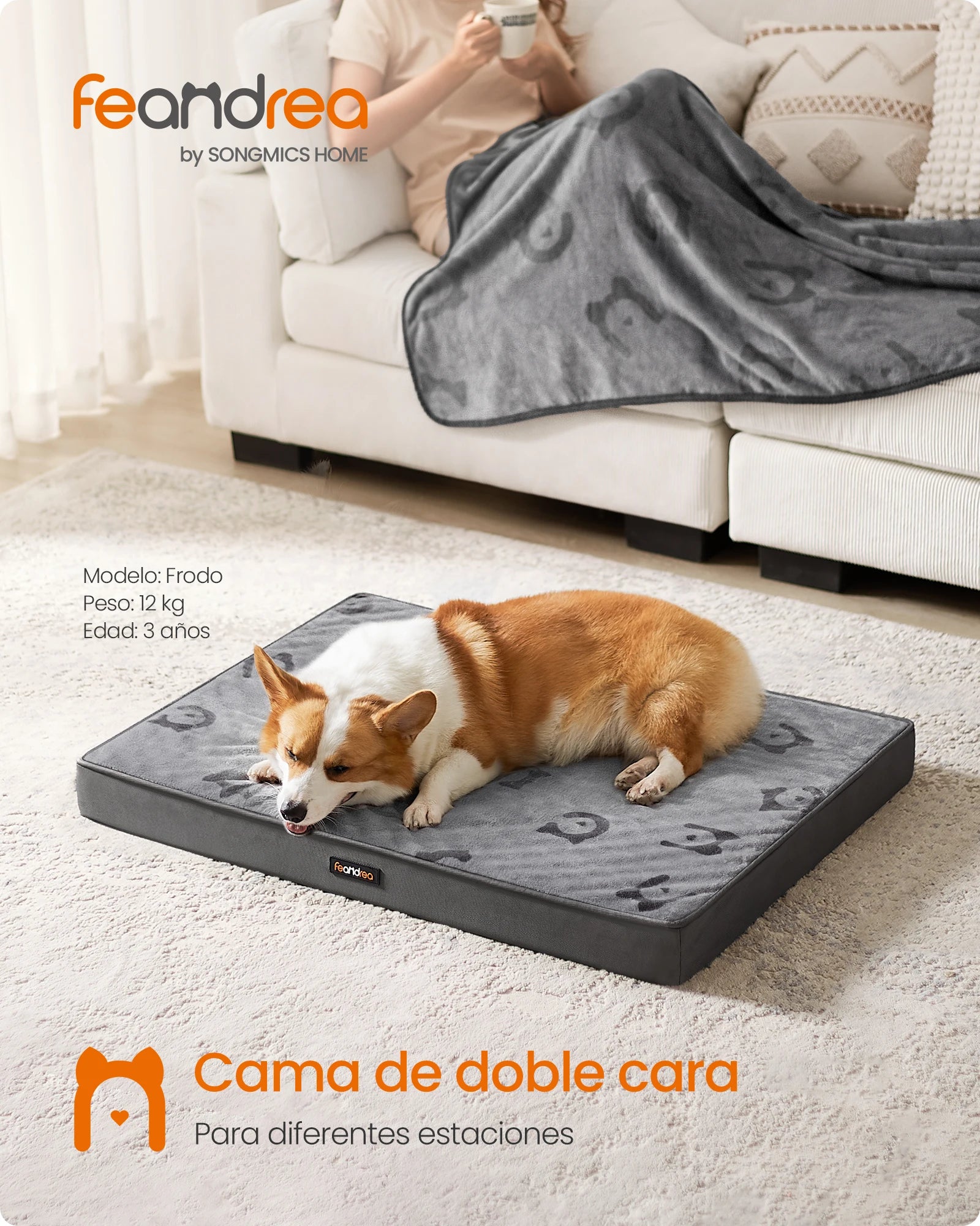 Cama Ortopédica Feandrea para Perros Medianos