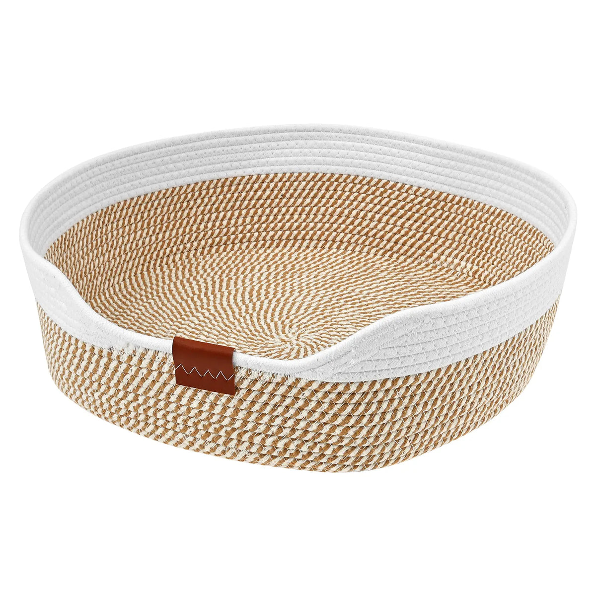 Cesta Tejida de Cuerda de Algodón para Gatos