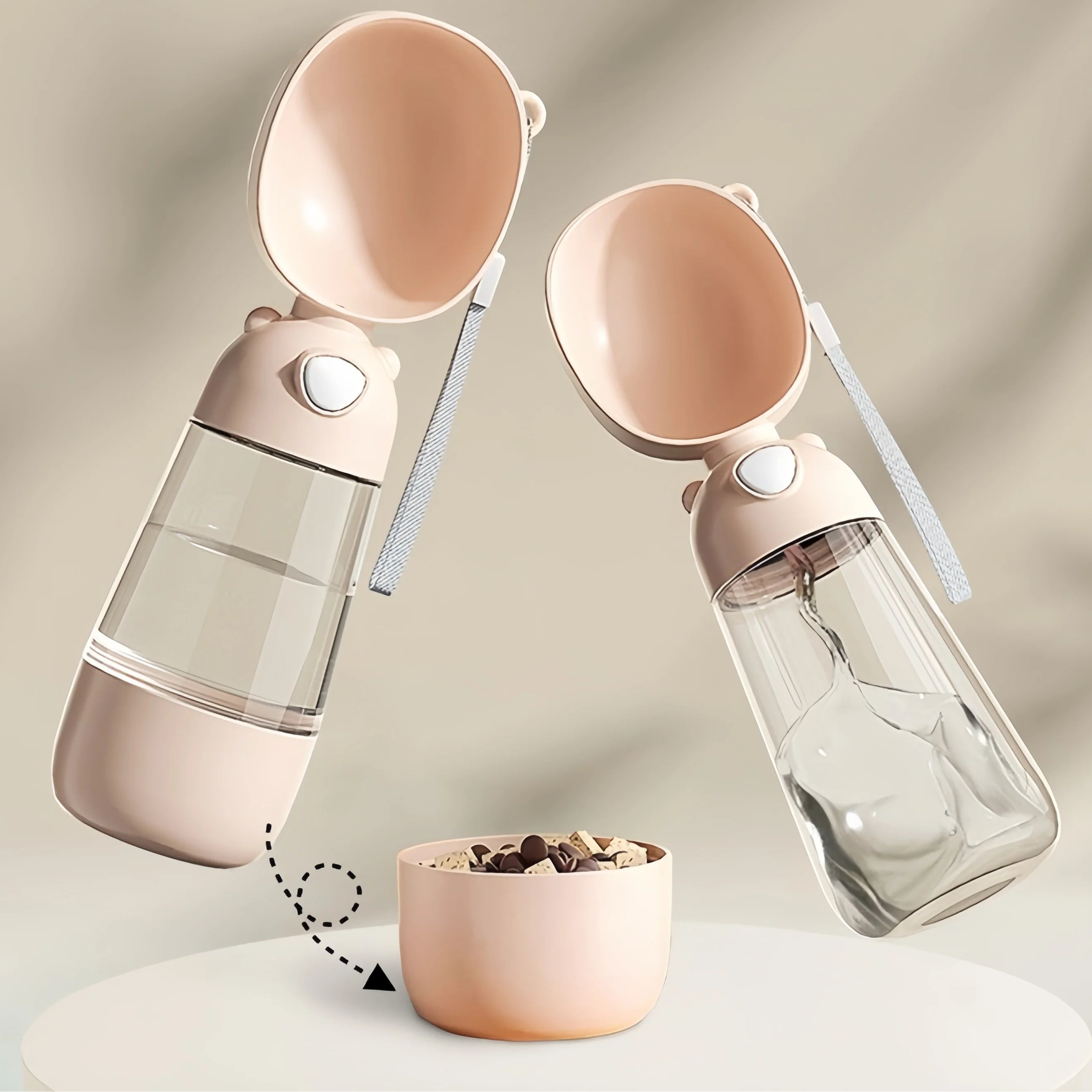 Comedero y Bebedero Portátil para Perros y Gatos – Práctico, Ligero y Antiderrame