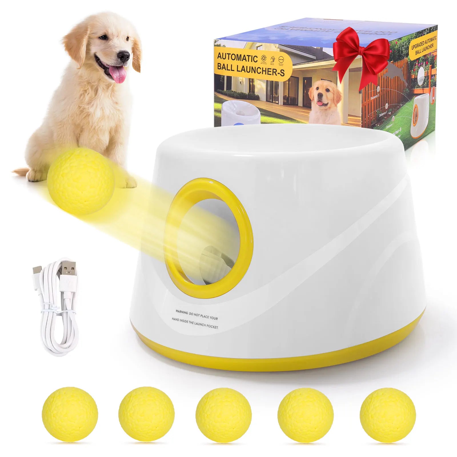 Lanzador Automático de Pelotas de Tenis para Perros
