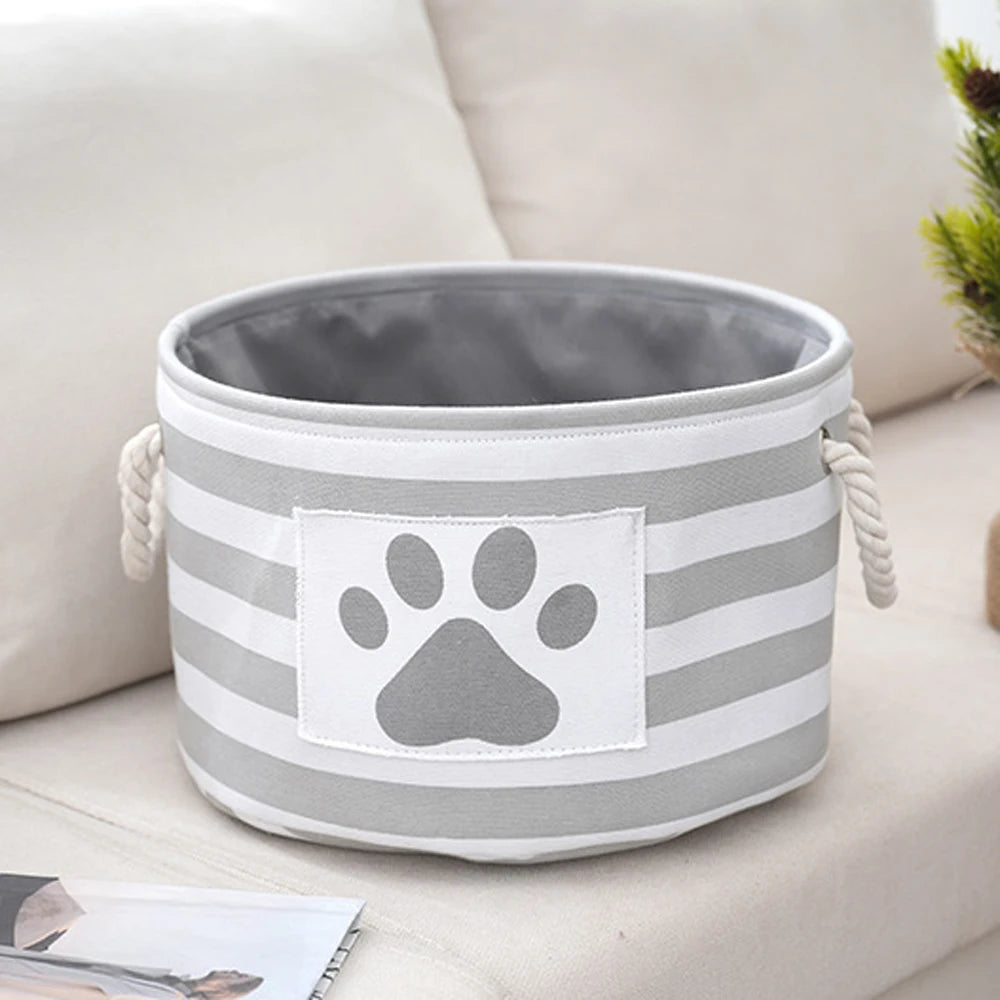 Cesta Redonda con Diseño de Garras para Juguetes de Perro