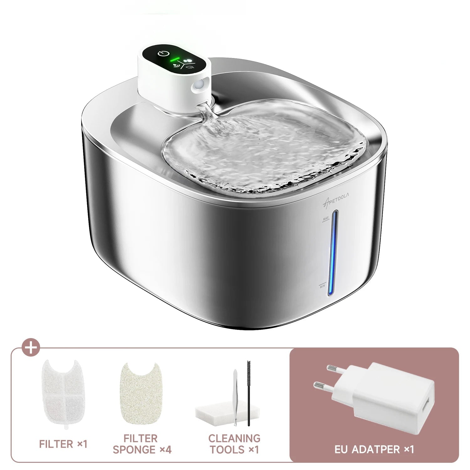 4L Cordless Stainless Steel Fountain: Total Freedom and Purity