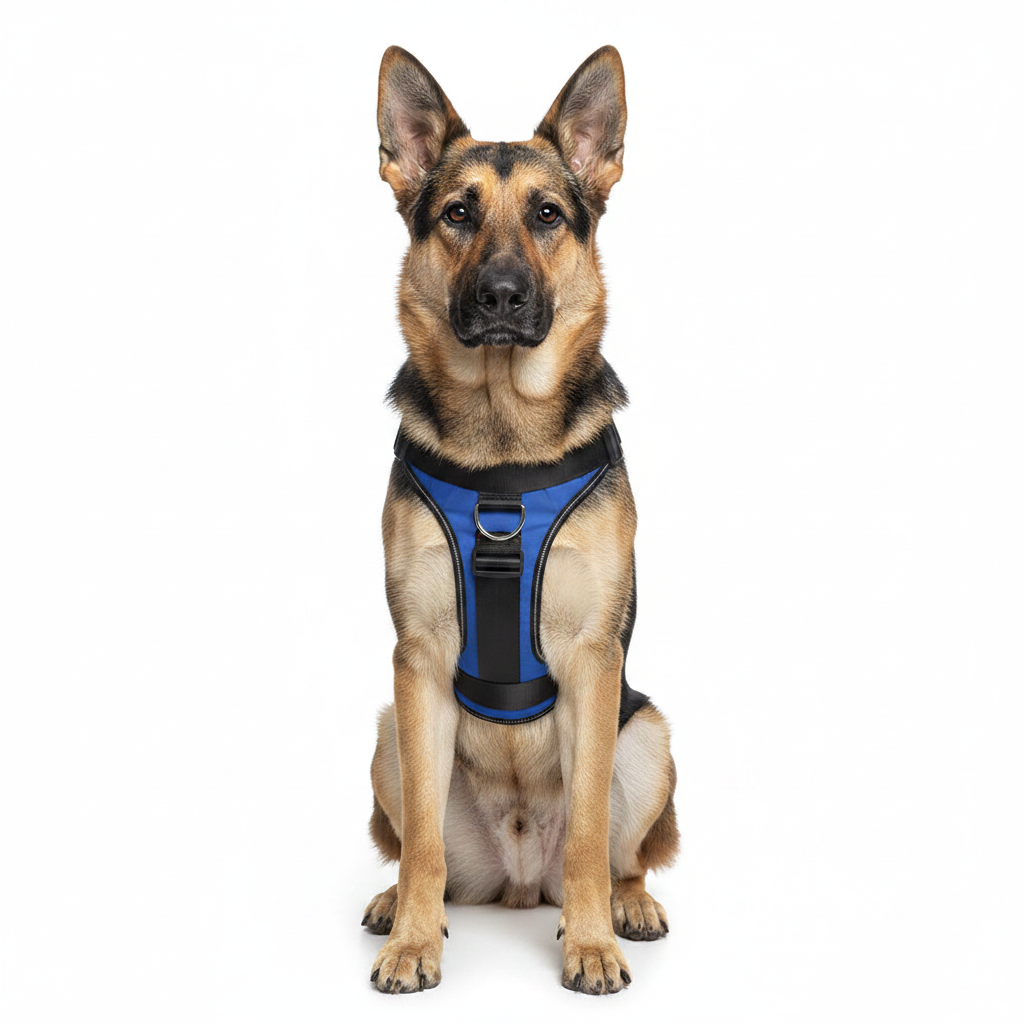 Arnés Personalizable para Perros – Negro, Rojo y Azul