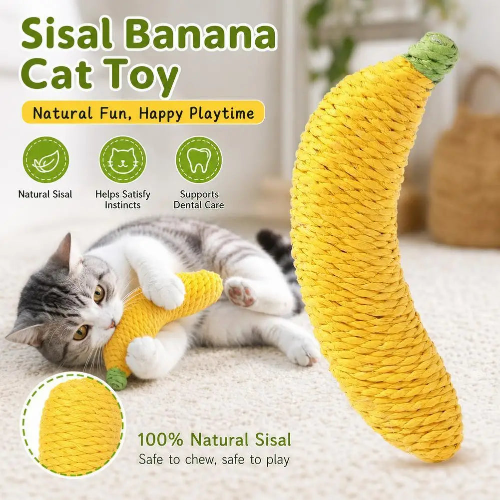 Juguete de Sisal con Forma de Plátano para Gatos