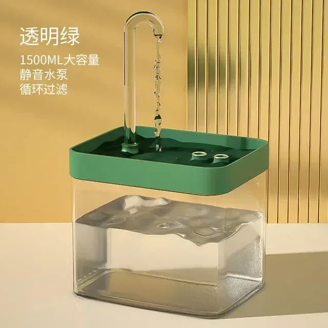 Fuente de Agua Silenciosa 1,5L para Gatos con 3 Velocidades