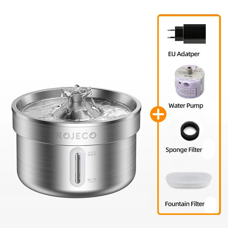 Stainless Steel Pet Fountain: Hygienic and Continuous Hydration