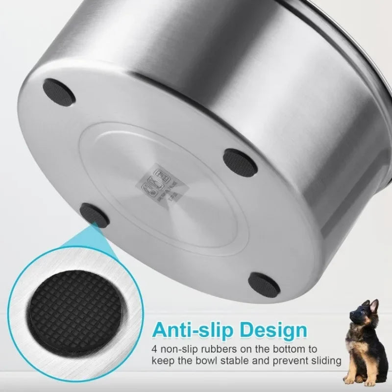 Stainless Steel Spill-Proof Water Bowl (3L) – Say Goodbye to Wet Floors