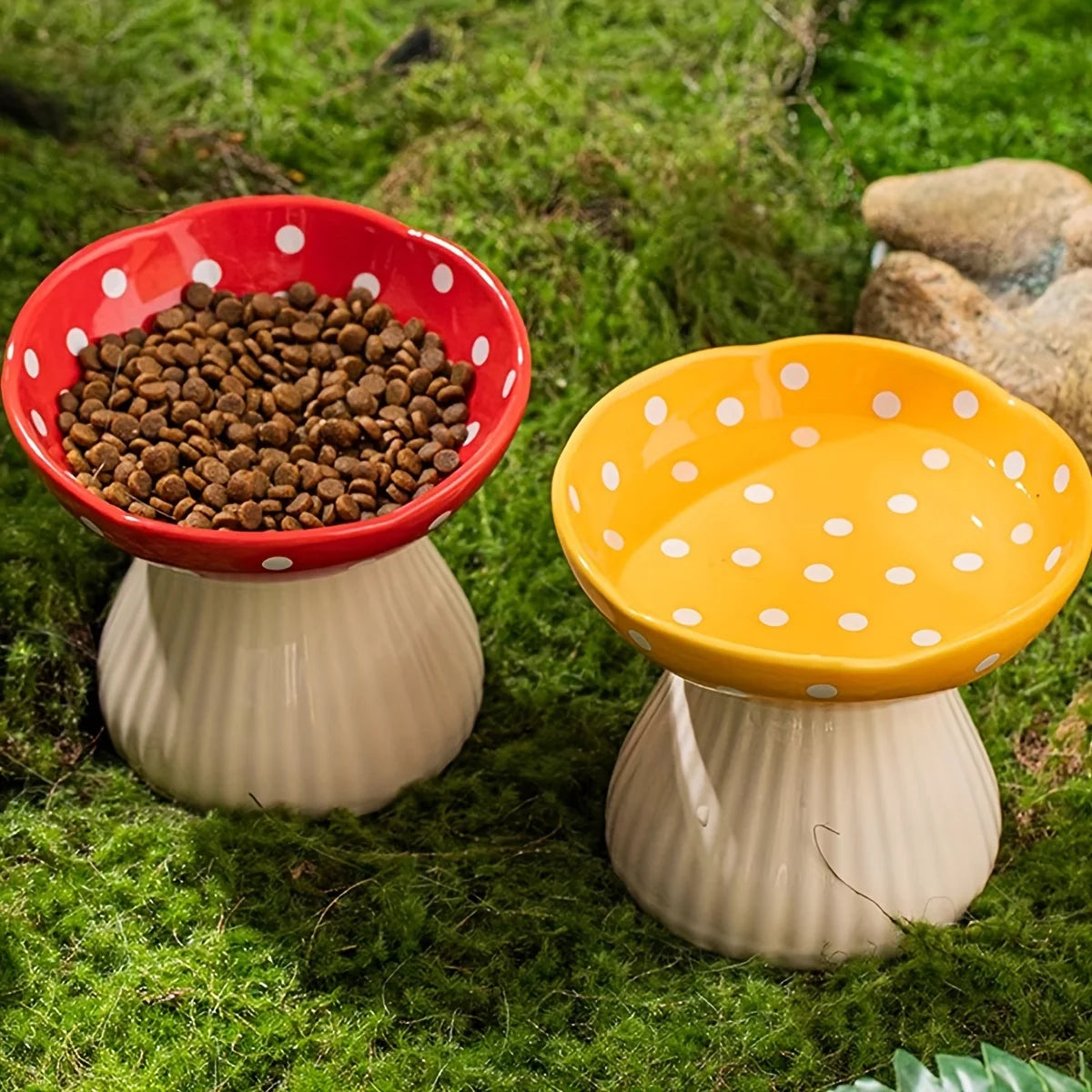 Comedero con Forma de Seta para Gatos