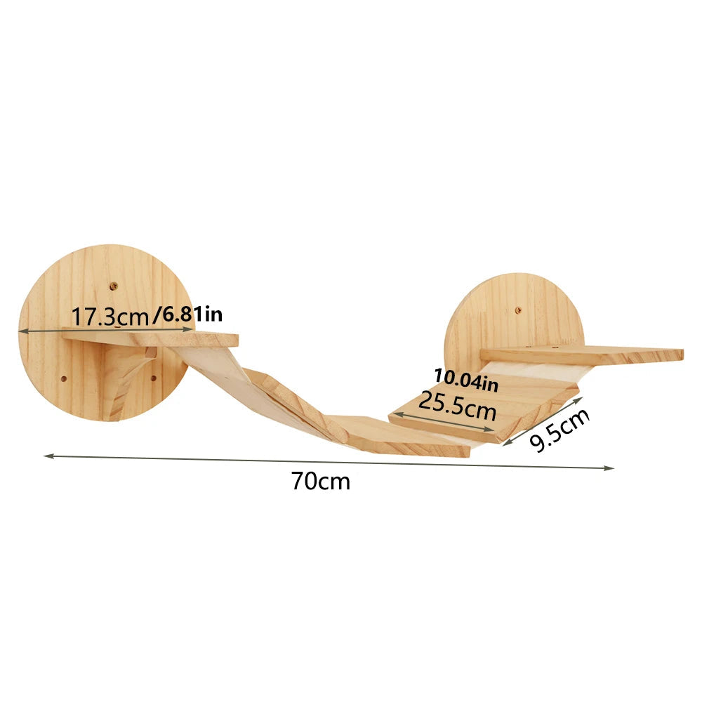 Puente Colgante de Suspensión para Gatos - Aventura y Seguridad en Altura