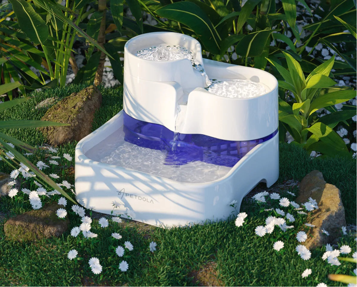 Smart Water Fountain 3L: Human-Grade Filtration and Wireless Pump