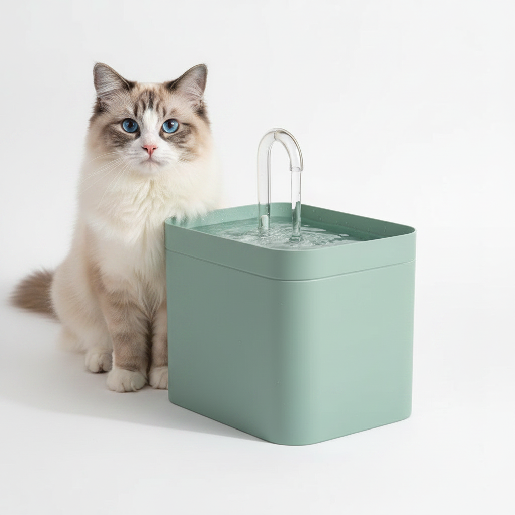 Fuente de Agua Silenciosa 1,5L para Gatos - Blanco Opaco | 3 Velocidades
