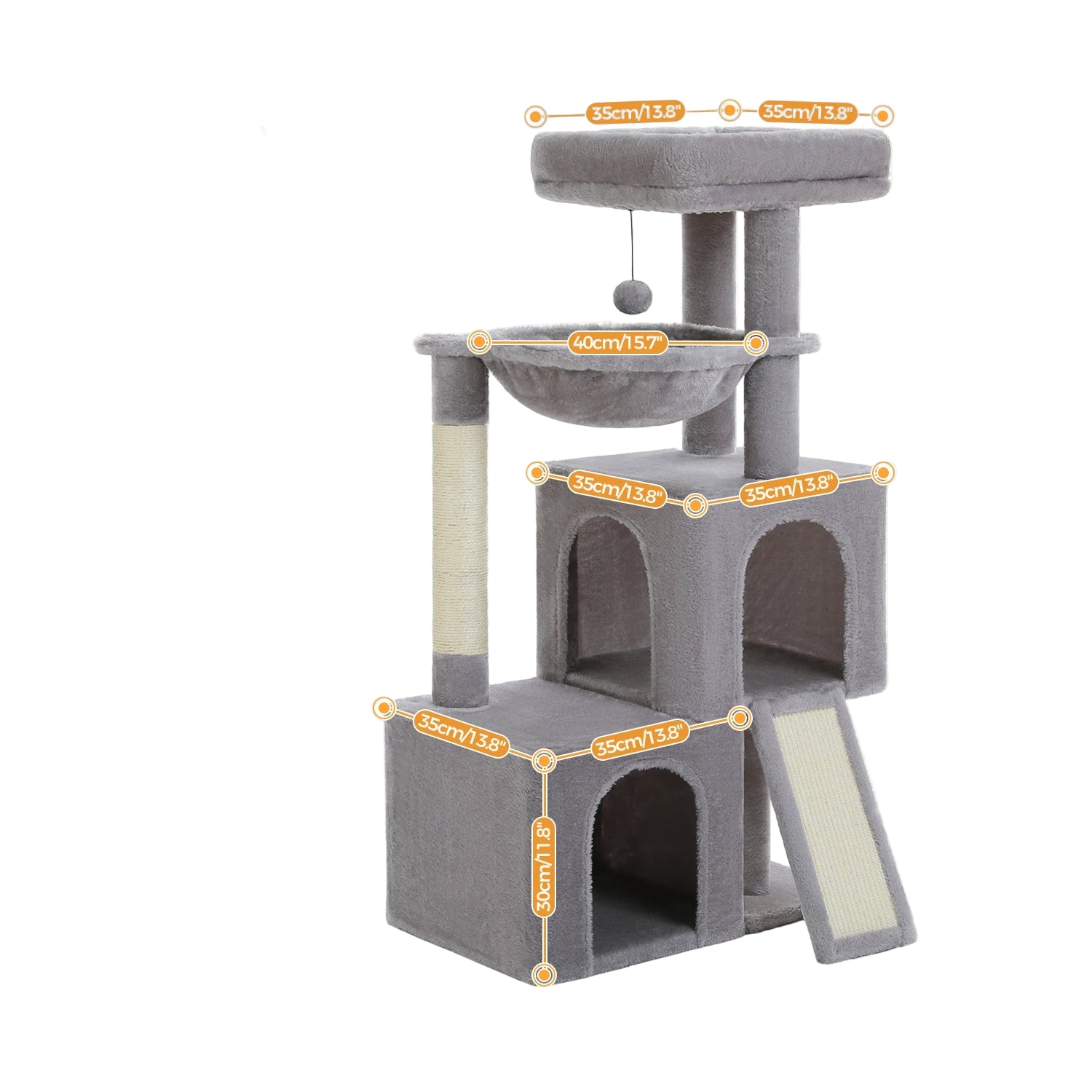 Large Cat Tree for Indoor Cats Multi-Level Cat Tower with Spacious Condos Sisal Scratching Pad Kitten House Accessories Cat Toys