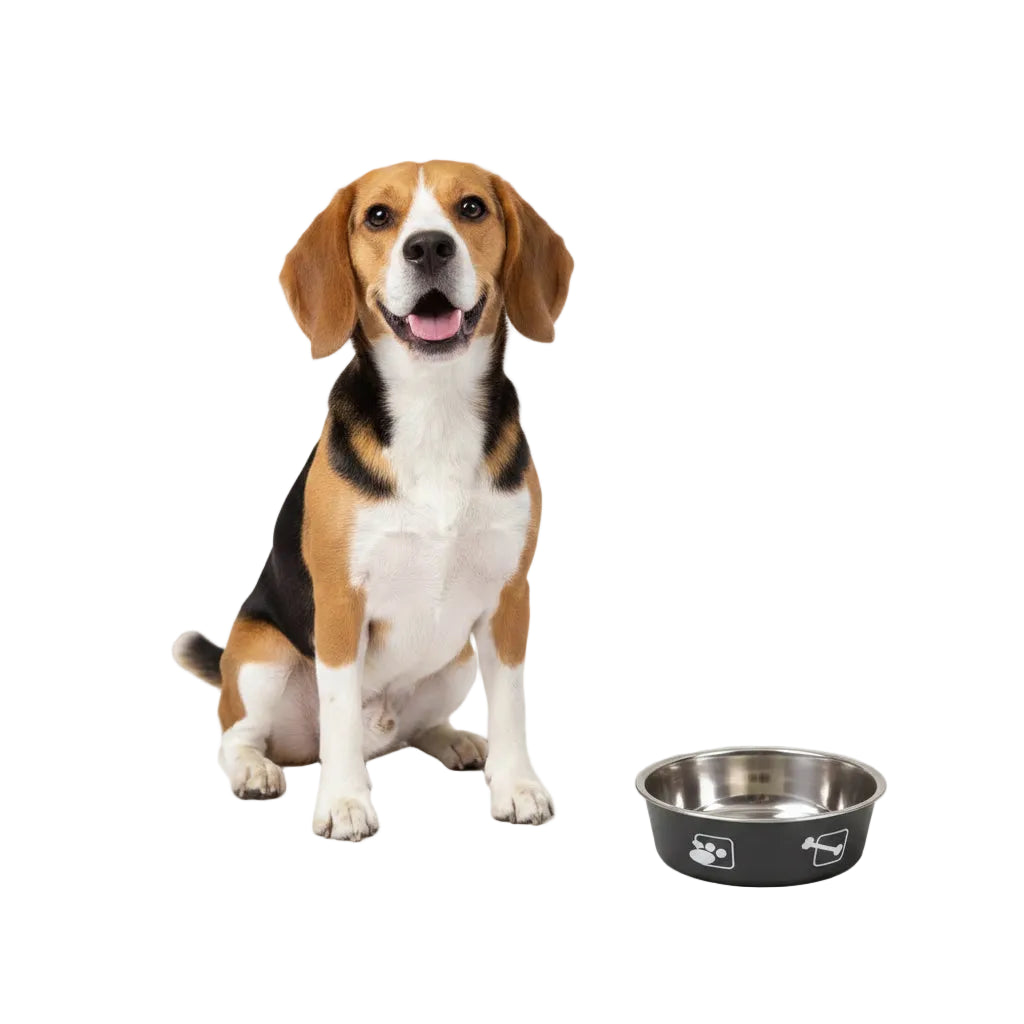 Comedero de Acero Doble Capa para Gatos y Perros