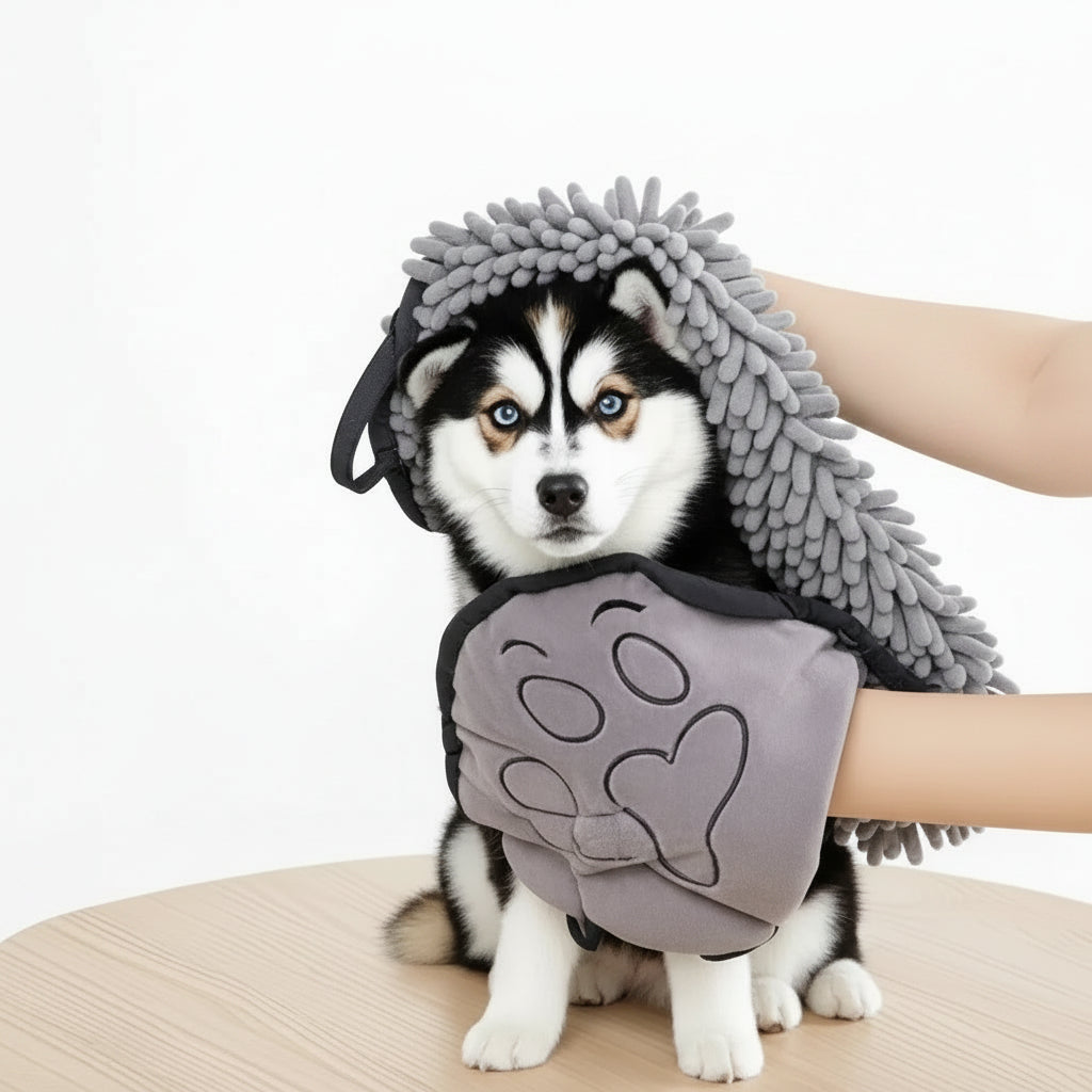 1Pcs Super Absorbent Pet Bath Towel Quick-drying Cat Towels Convenient Soft Bath Robe Dry Pet Cleaning Washcloth Dog Accessories